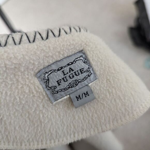 Vintage 90s Felted Fleece Jacket, Embroidered Ducks, La Fugue, Size M - Picture 9 of 10